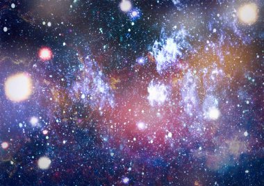 Uzaydaki gezegenler, yıldızlar ve galaksiler uzay keşiflerinin güzelliğini gösteriyor. NASA tarafından döşenmiş elementler