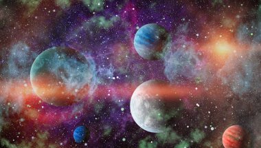 Derin uzay bulunan sarmal gökada. Nasa tarafından döşenmiş bu görüntü unsurları.