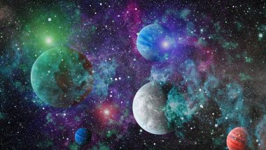 Derin uzay bulunan sarmal gökada. Nasa tarafından döşenmiş bu görüntü unsurları.