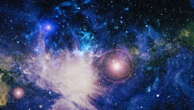 Derin uzay bulunan sarmal gökada. Nasa tarafından döşenmiş bu görüntü unsurları.