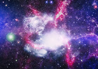 Derin uzay bulunan sarmal gökada. Nasa tarafından döşenmiş bu görüntü unsurları.