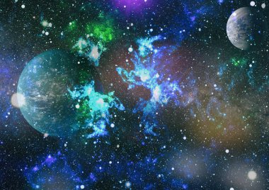 Derin uzay bulunan sarmal gökada. Nasa tarafından döşenmiş bu görüntü unsurları.