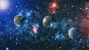 Derin uzay bulunan sarmal gökada. Nasa tarafından döşenmiş bu görüntü unsurları.