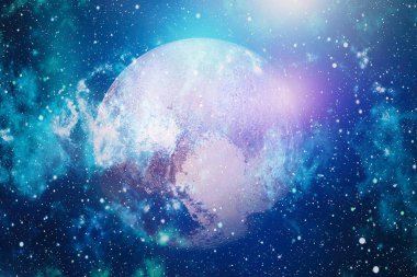 Uzaydaki gezegenler, yıldızlar ve galaksiler uzay keşiflerinin güzelliğini gösteriyor. NASA tarafından döşenmiş elementler