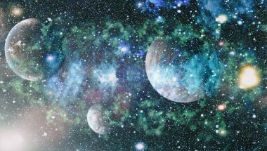 Derin uzay bulunan sarmal gökada. Nasa tarafından döşenmiş bu görüntü unsurları.