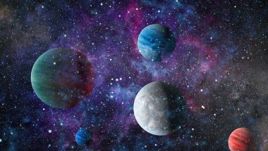 Derin uzay bulunan sarmal gökada. Nasa tarafından döşenmiş bu görüntü unsurları.