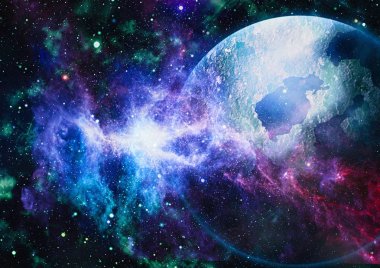 Derin uzay bulunan sarmal gökada. Nasa tarafından döşenmiş bu görüntü unsurları.