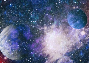 Derin uzay bulunan sarmal gökada. Nasa tarafından döşenmiş bu görüntü unsurları.