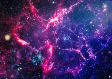 Uzaydaki gezegenler, yıldızlar ve galaksiler uzay keşiflerinin güzelliğini gösteriyor. NASA tarafından döşenmiş elementler