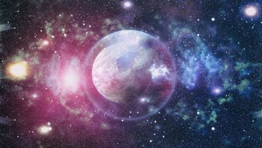 Derin uzay bulunan sarmal gökada. Nasa tarafından döşenmiş bu görüntü unsurları.