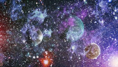 Derin uzay bulunan sarmal gökada. Nasa tarafından döşenmiş bu görüntü unsurları.