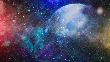 Derin uzay bulunan sarmal gökada. Nasa tarafından döşenmiş bu görüntü unsurları.