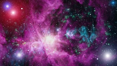 Uzaydaki gezegenler, yıldızlar ve galaksiler uzay keşiflerinin güzelliğini gösteriyor. NASA tarafından döşenmiş elementler