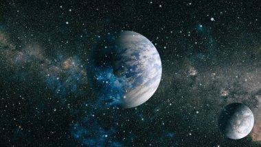 Derin uzay bulunan sarmal gökada. Nasa tarafından döşenmiş bu görüntü unsurları.