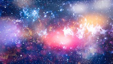 Uzaydaki gezegenler, yıldızlar ve galaksiler uzay keşiflerinin güzelliğini gösteriyor. NASA tarafından döşenmiş elementler