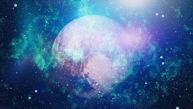 Uzaydaki gezegenler, yıldızlar ve galaksiler uzay keşiflerinin güzelliğini gösteriyor. NASA tarafından döşenmiş elementler