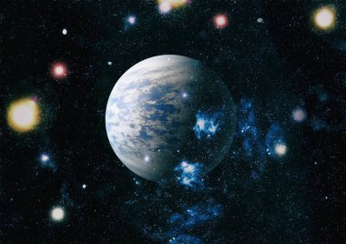 Derin uzay bulunan sarmal gökada. Nasa tarafından döşenmiş bu görüntü unsurları.