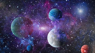 Derin uzay bulunan sarmal gökada. Nasa tarafından döşenmiş bu görüntü unsurları.