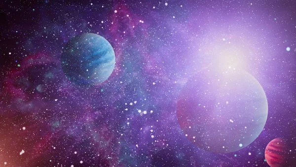 Gezegen Galaksinin Yıldızları Serbest Uzayda Görüntünün Elementleri Nasa Tarafından Desteklenmektedir — Stok fotoğraf