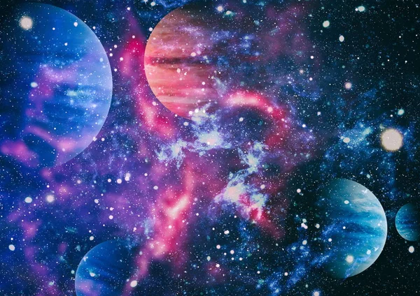 Stars Planet Galaxy Free Space Elements Image Furnished Nasa — Stock Photo, Image