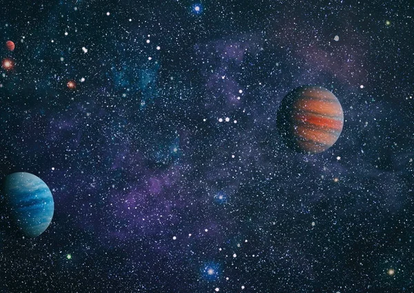 공간에 행성과 은하의 입니다 Nasa 이형상의 요소들 — 스톡 사진