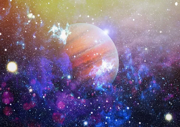 Stjärnor Planet Och Galax Ett Fritt Utrymme Delar Denna Bild — Stockfoto