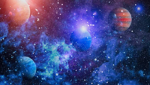 Stjärnor Planet Och Galax Ett Fritt Utrymme Delar Denna Bild — Stockfoto