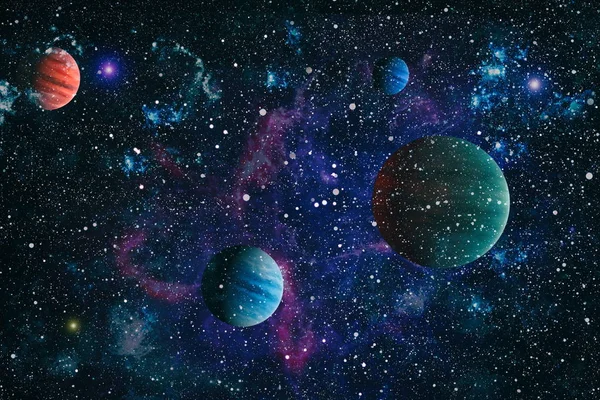 Stjärnor Planet Och Galax Ett Fritt Utrymme Delar Denna Bild — Stockfoto