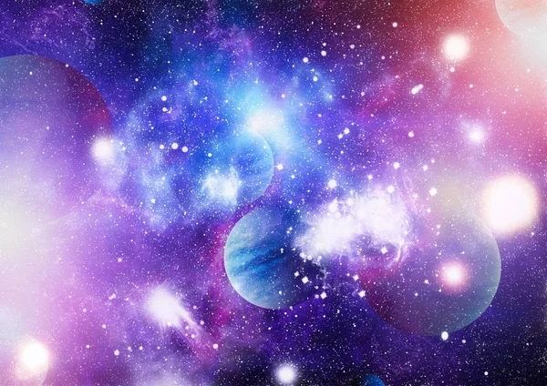 Hvězd Planety Galaxie Volném Prostoru Prvky Tohoto Snímku Zařízené Nasa — Stock fotografie