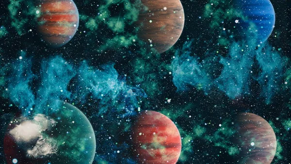 Hvězd Planety Galaxie Volném Prostoru Prvky Tohoto Snímku Zařízené Nasa — Stock fotografie
