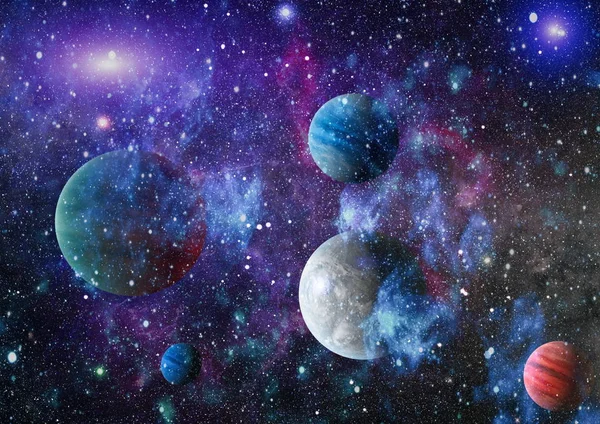 Stjärnor Planet Och Galax Ett Fritt Utrymme Delar Denna Bild — Stockfoto