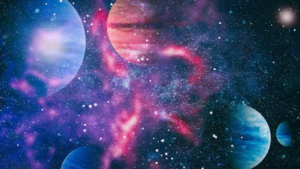 Estrellas Planeta Galaxia Espacio Libre Elementos Esta Imagen Amueblada Por —  Fotos de Stock