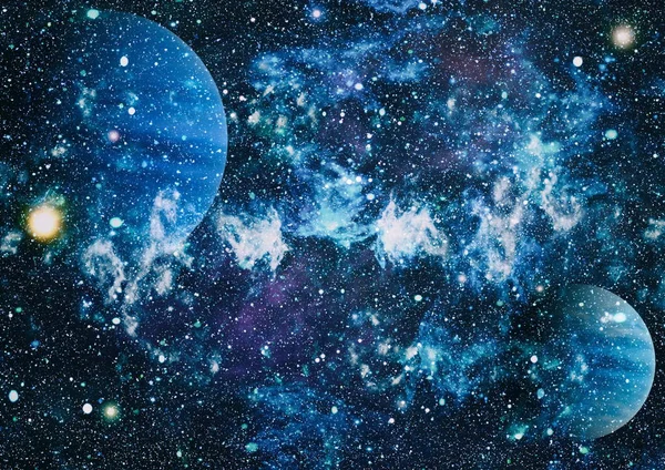 Sterne Eines Planeten Und Einer Galaxie Einem Freien Raum Elemente — Stockfoto