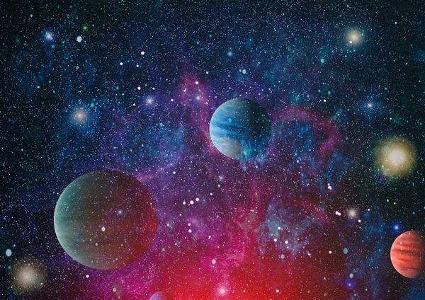 Gwiazdy Planety Galaktyki Wolnej Przestrzeni Elementy Tego Obrazu Dostarczone Przez — Zdjęcie stockowe