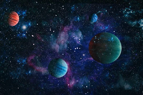 Stjärnor Planet Och Galax Ett Fritt Utrymme Delar Denna Bild — Stockfoto