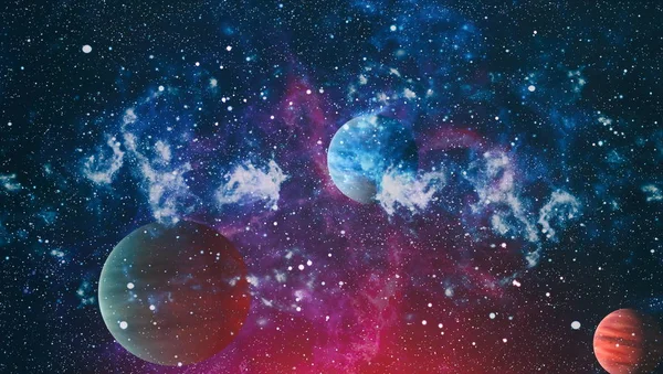 Les Étoiles Une Planète Une Galaxie Dans Espace Libre Éléments — Photo