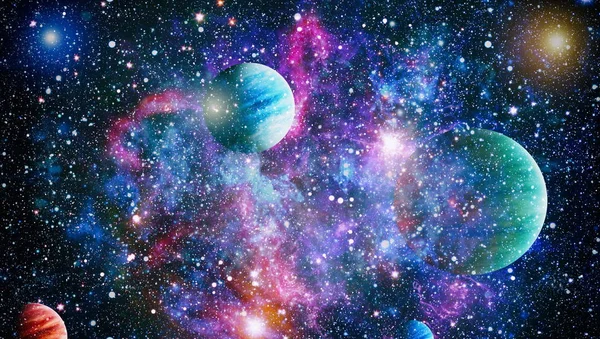 Stars Planet Galaxy Free Space Elements Image Furnished Nasa — Stock Photo, Image