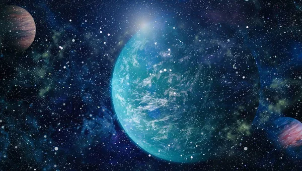 Звезды Планеты Галактики Свободном Пространстве Элементы Этого Образа Обставлены Nasa — стоковое фото
