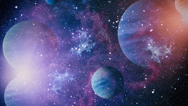 Estrelas Planeta Galáxia Num Espaço Livre Elementos Desta Imagem Fornecidos — Fotografia de Stock