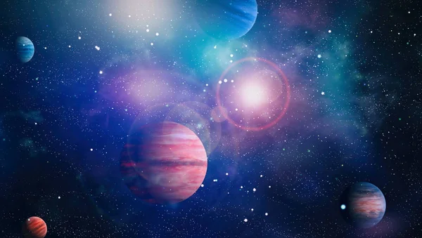 Stars Planet Galaxy Free Space Elements Image Furnished Nasa — Stock Photo, Image