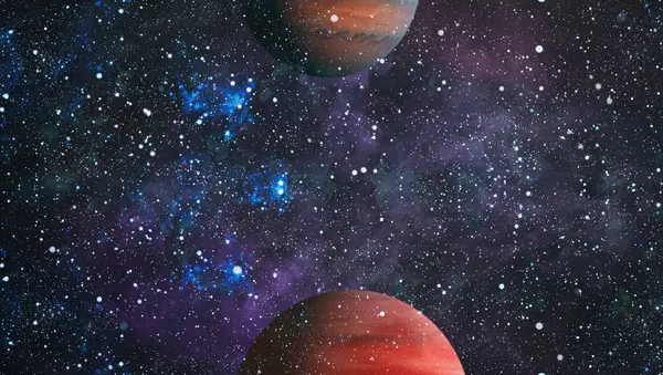 Egy Bolygó Galaxis Csillagai Egy Szabad Térben Elemei Ezt Képet — Stock Fotó