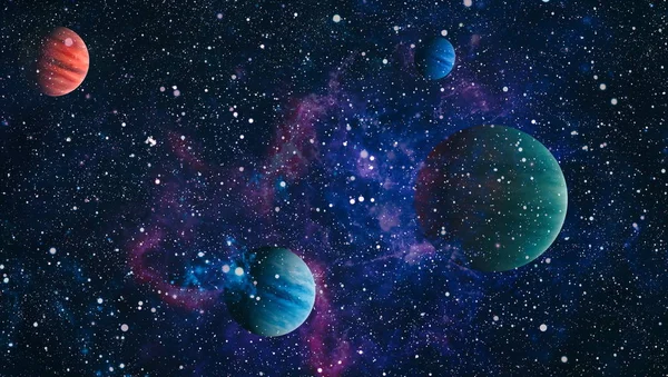 Stjärnor Planet Och Galax Ett Fritt Utrymme Delar Denna Bild — Stockfoto