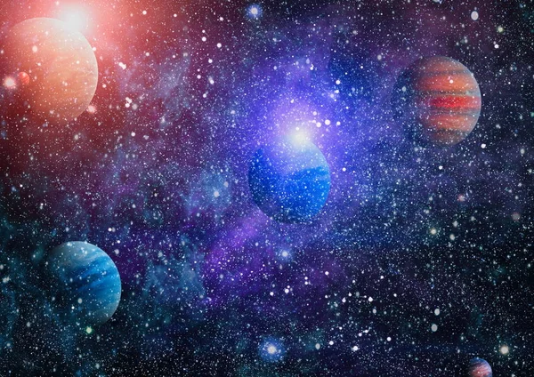 Stars Planet Galaxy Free Space Elements Image Furnished Nasa — Stock Photo, Image