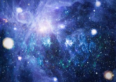 Güzel bulutsu, yıldızlar ve galaksiler. Nasa tarafından döşenmiş bu görüntü unsurları.