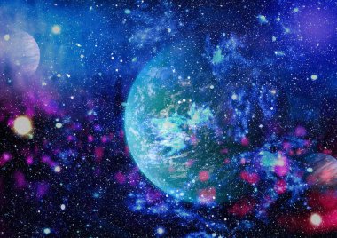 alan birçok ışık yılı uzakta dünya. Nasa tarafından döşenmiş bu görüntü unsurları