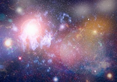 Güzel bulutsu, yıldızlar ve galaksiler. Nasa tarafından döşenmiş bu görüntü unsurları.