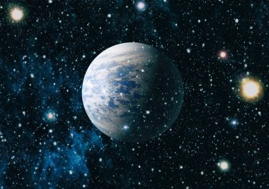 alan birçok ışık yılı uzakta dünya. Nasa tarafından döşenmiş bu görüntü unsurları