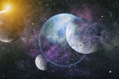 alan birçok ışık yılı uzakta dünya. Nasa tarafından döşenmiş bu görüntü unsurları