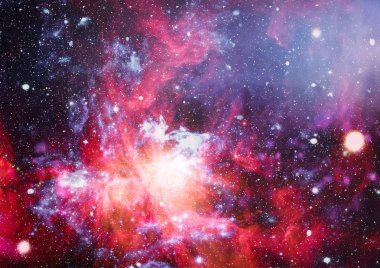 Güzel bulutsu, yıldızlar ve galaksiler. Nasa tarafından döşenmiş bu görüntü unsurları.