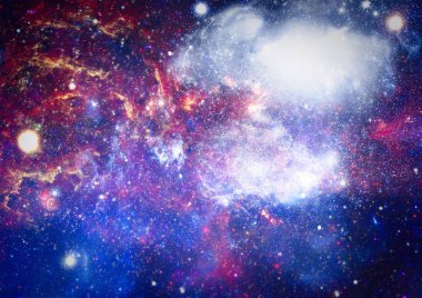 Güzel bulutsu, yıldızlar ve galaksiler. Nasa tarafından döşenmiş bu görüntü unsurları.
